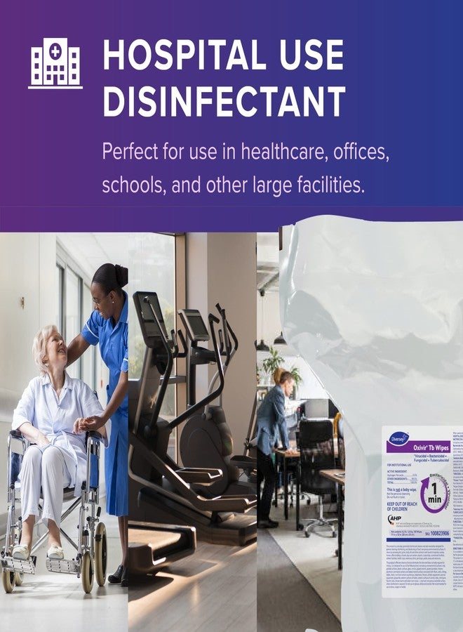 Oxivir Diversey Tb 100823906 Ready-to-Use Disinfectant Cleaning Wipes Refill Pouch, Accelerated Hydrogen Peroxide AHP, 11x12-Inch Extra Large Size Sheets, 160-Wipes, 1-Refill Bag - Image 4